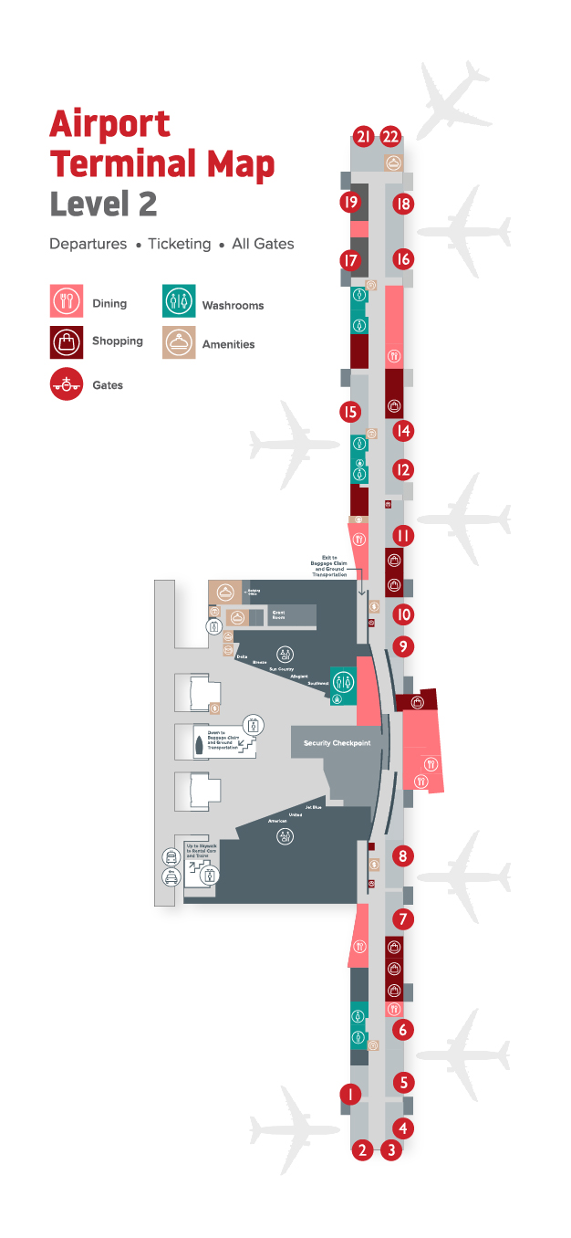 Terminal Map - Rhode Island T. F. Green International Airport | PVD